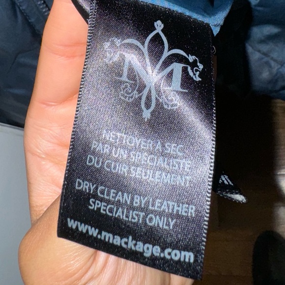 Navy Mackage Jacket - Picture 9 of 9